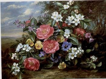 Floral, beautiful classical still life of flowers.080, unknow artist